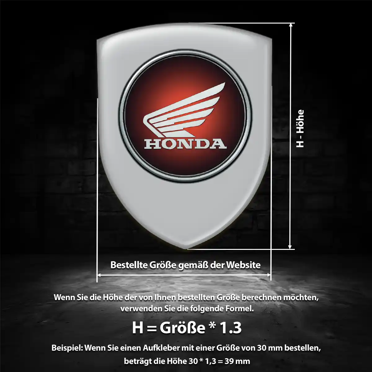 Honda Wappen Emblem Aufkleber Auto Tuningfahrzeug