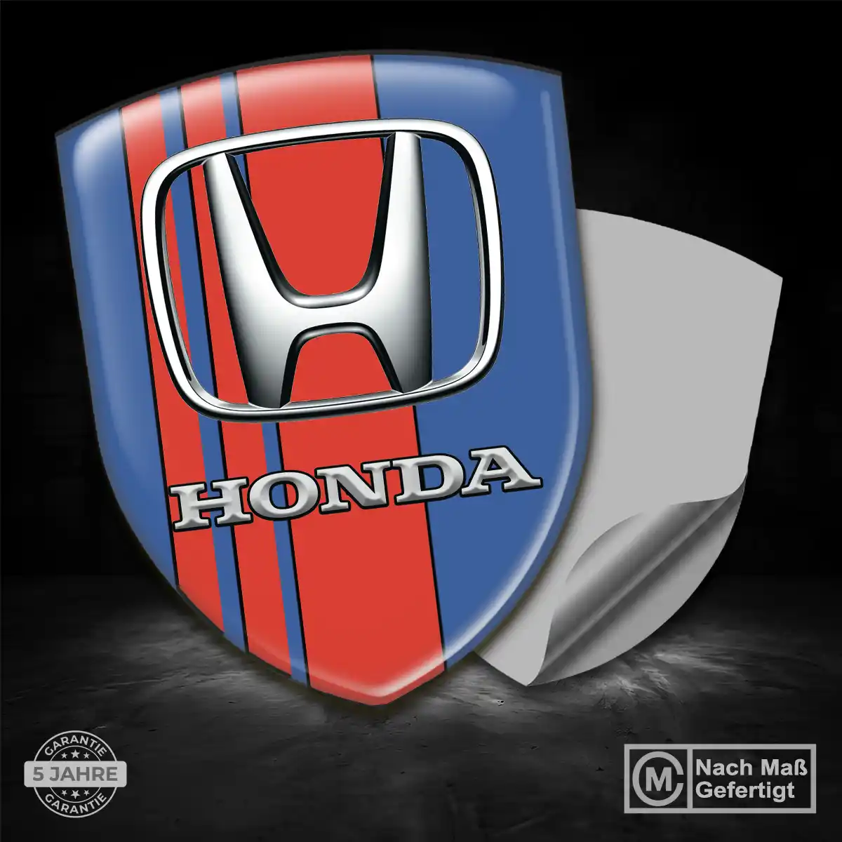 Honda Wappen Emblem Aufkleber Hochwertiges Harz