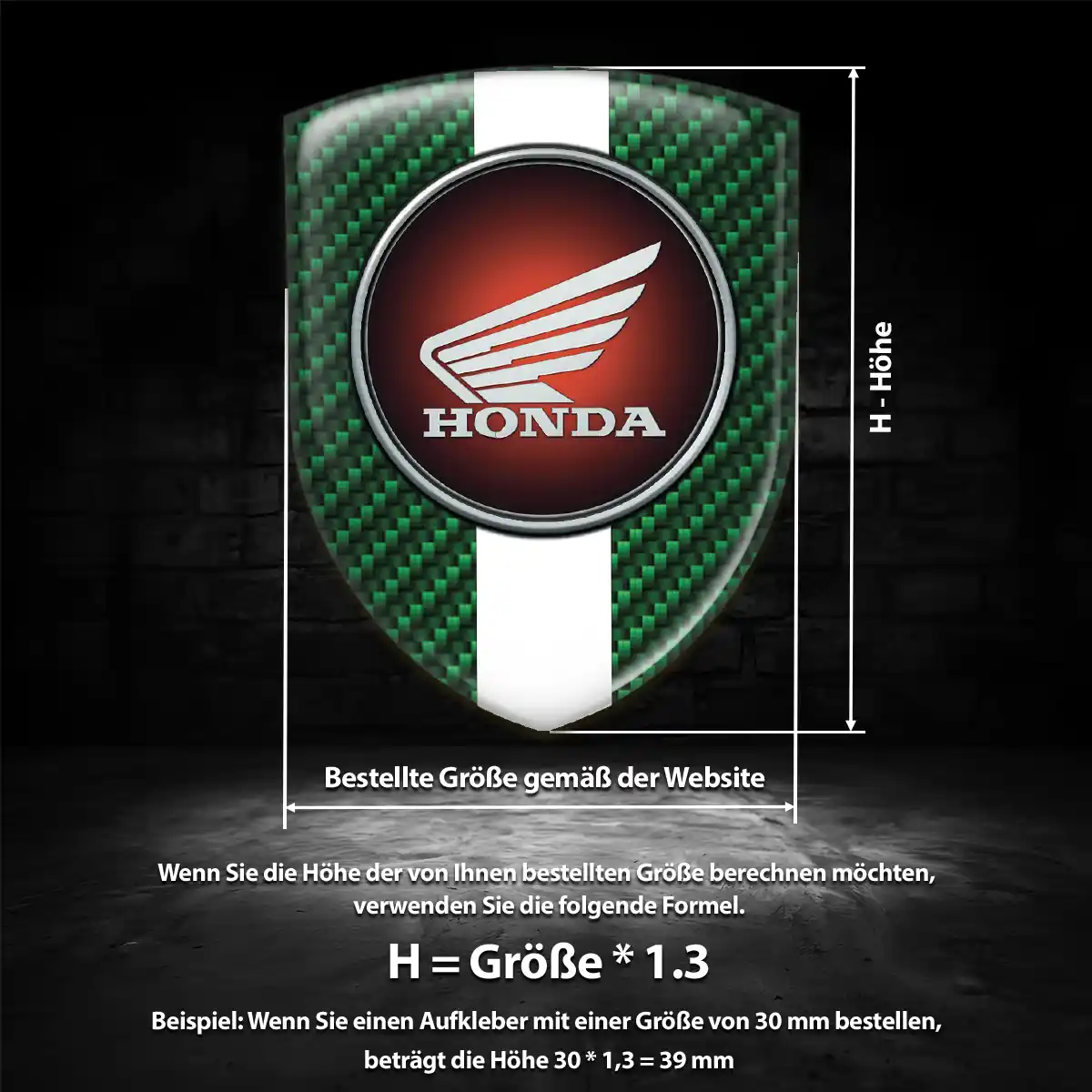 Honda Wappen Emblem Aufkleber Hohe Qualität