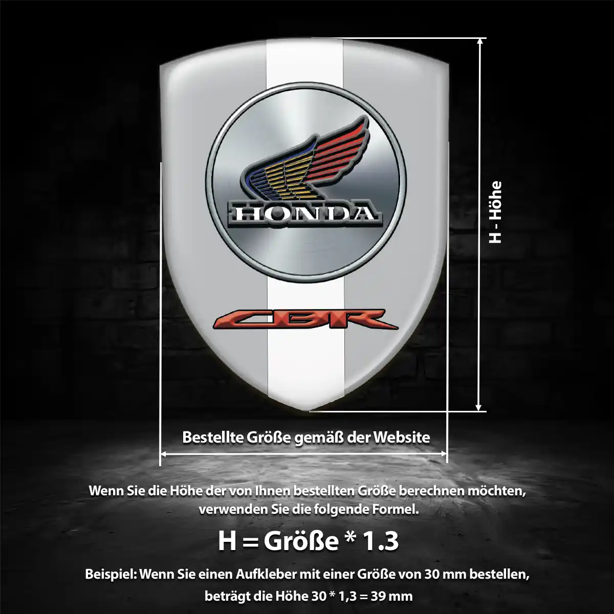 Honda Wappen Emblem Aufkleber Tuningfahrzeug