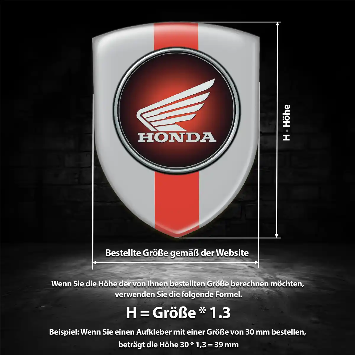 Honda Wappen Emblem Ausdrucksstarkes Design