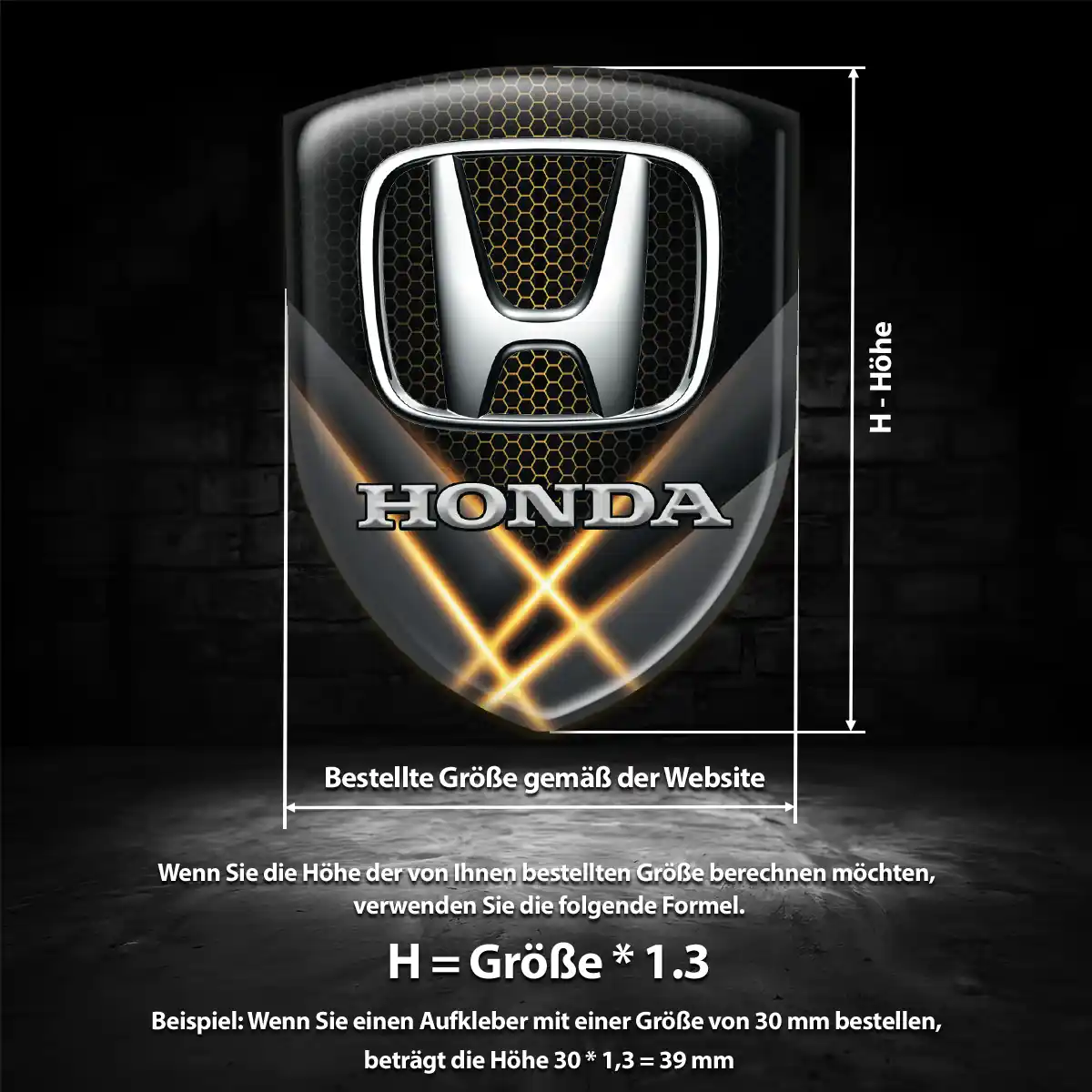 Honda Wappen Emblem Auto Ausdrucksstarkes Design