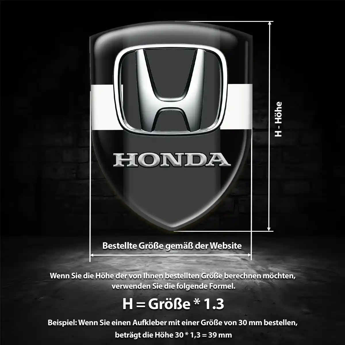Honda Wappen Emblem Auto Tuningfahrzeug