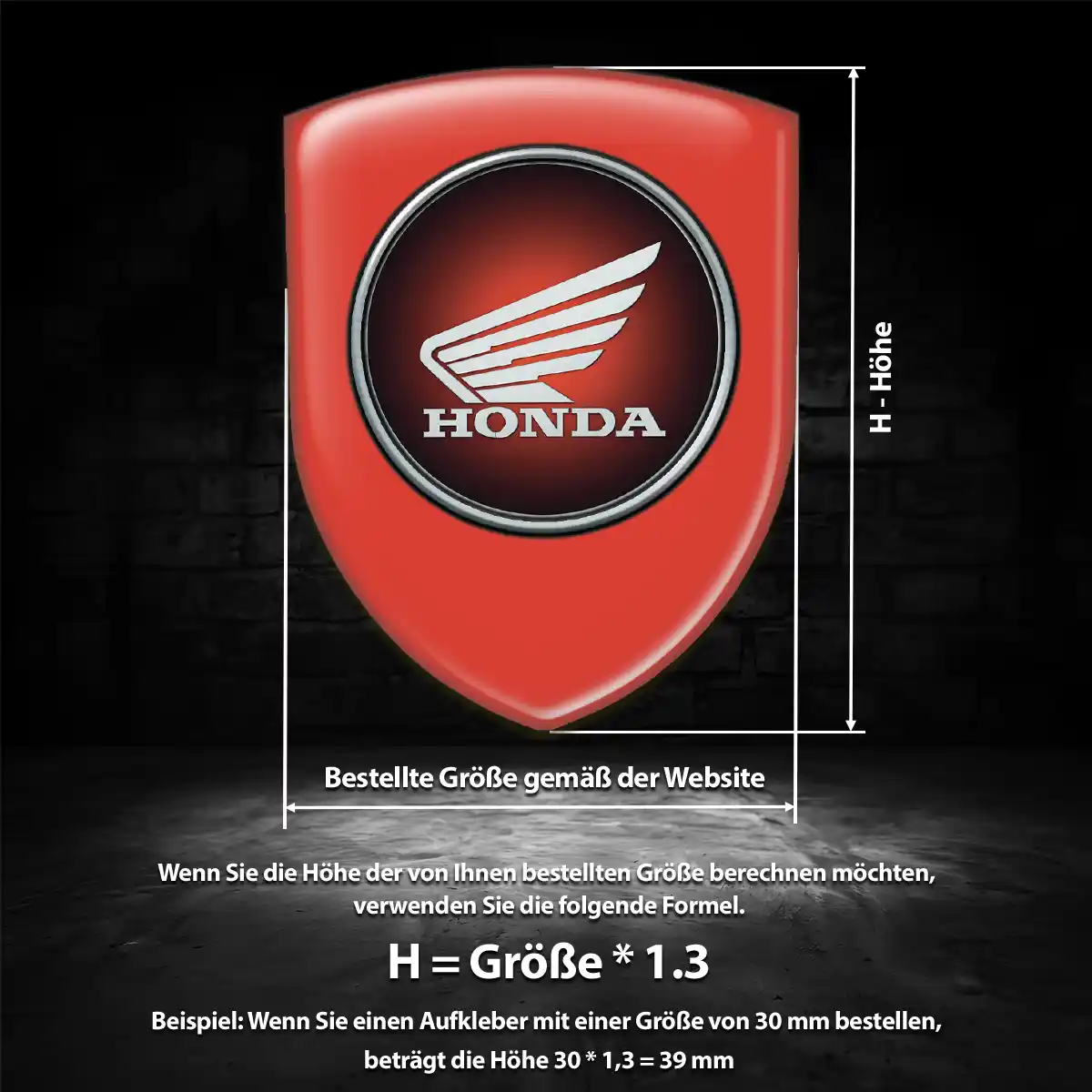 Honda Wappen Emblem Edles Design