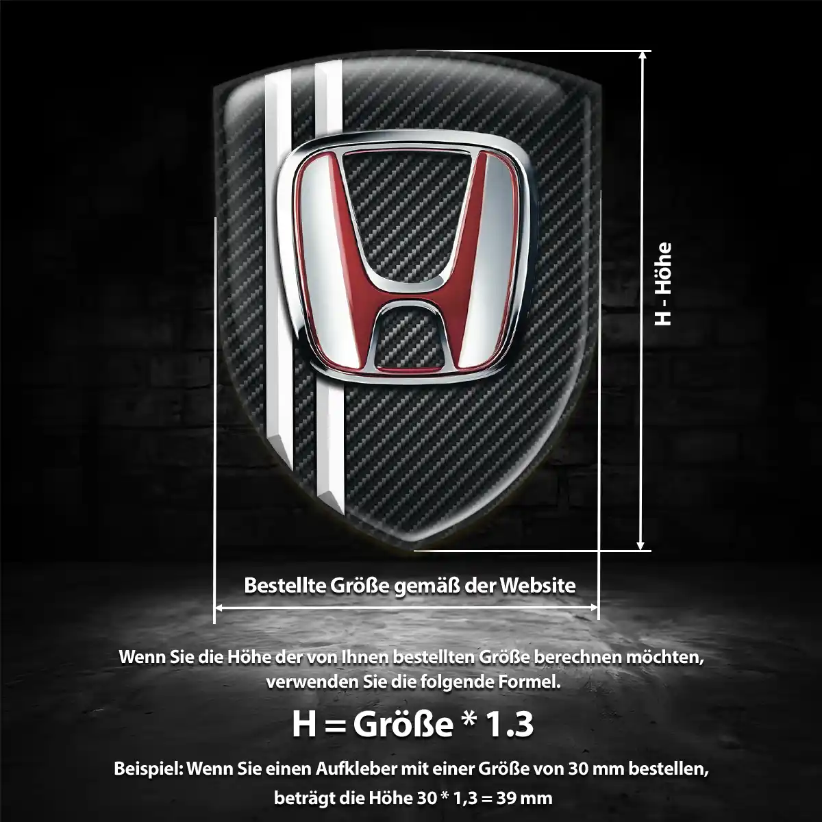 Honda Wappen Emblem Hohe Qualität