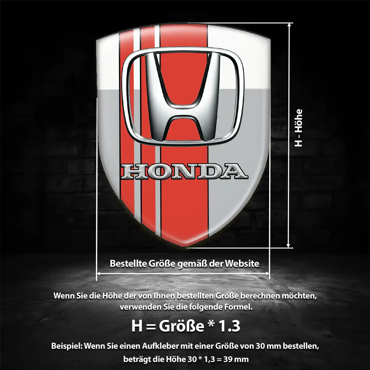 Honda Wappen Emblem Luxus-Edition