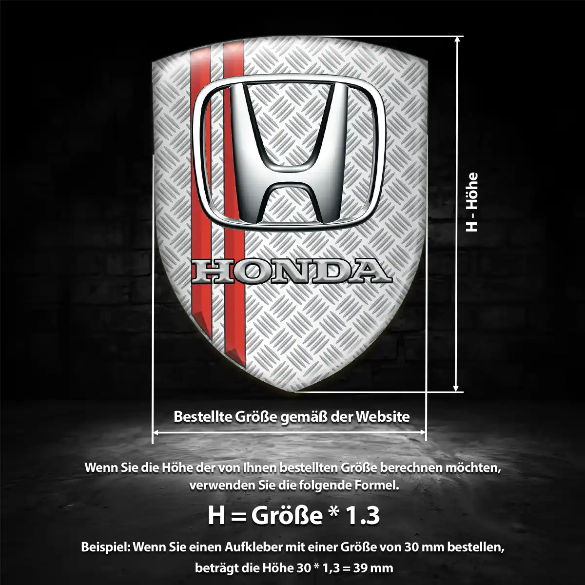 Honda Wappen Emblem Modernes Design