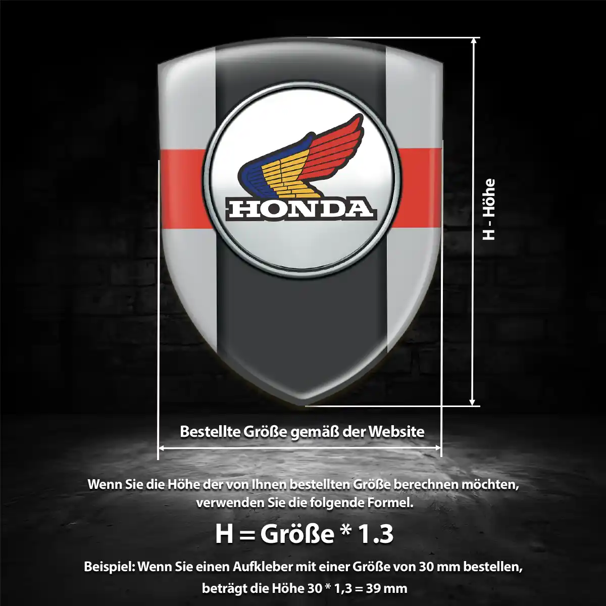 Honda Wappen Emblem Tuningfahrzeug