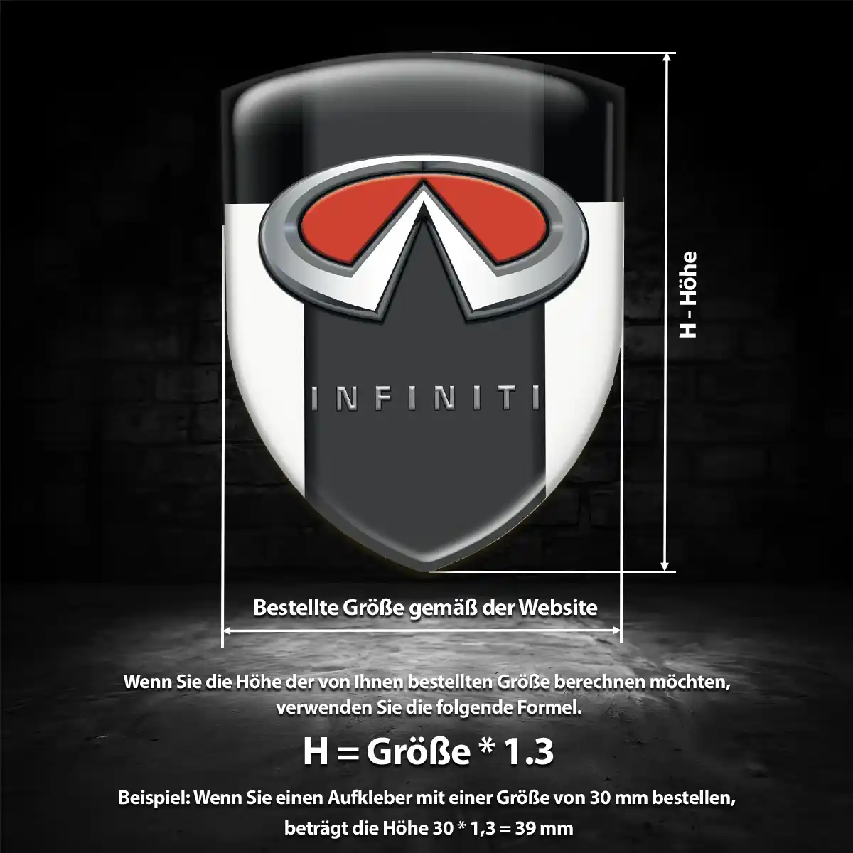 Infiniti 3D Gel Aufkleber Emblem Auto Höchste Qualität
