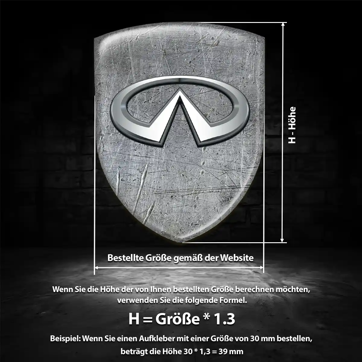 Infiniti 3D Gel Aufkleber Emblem Auto Hohe Qualität