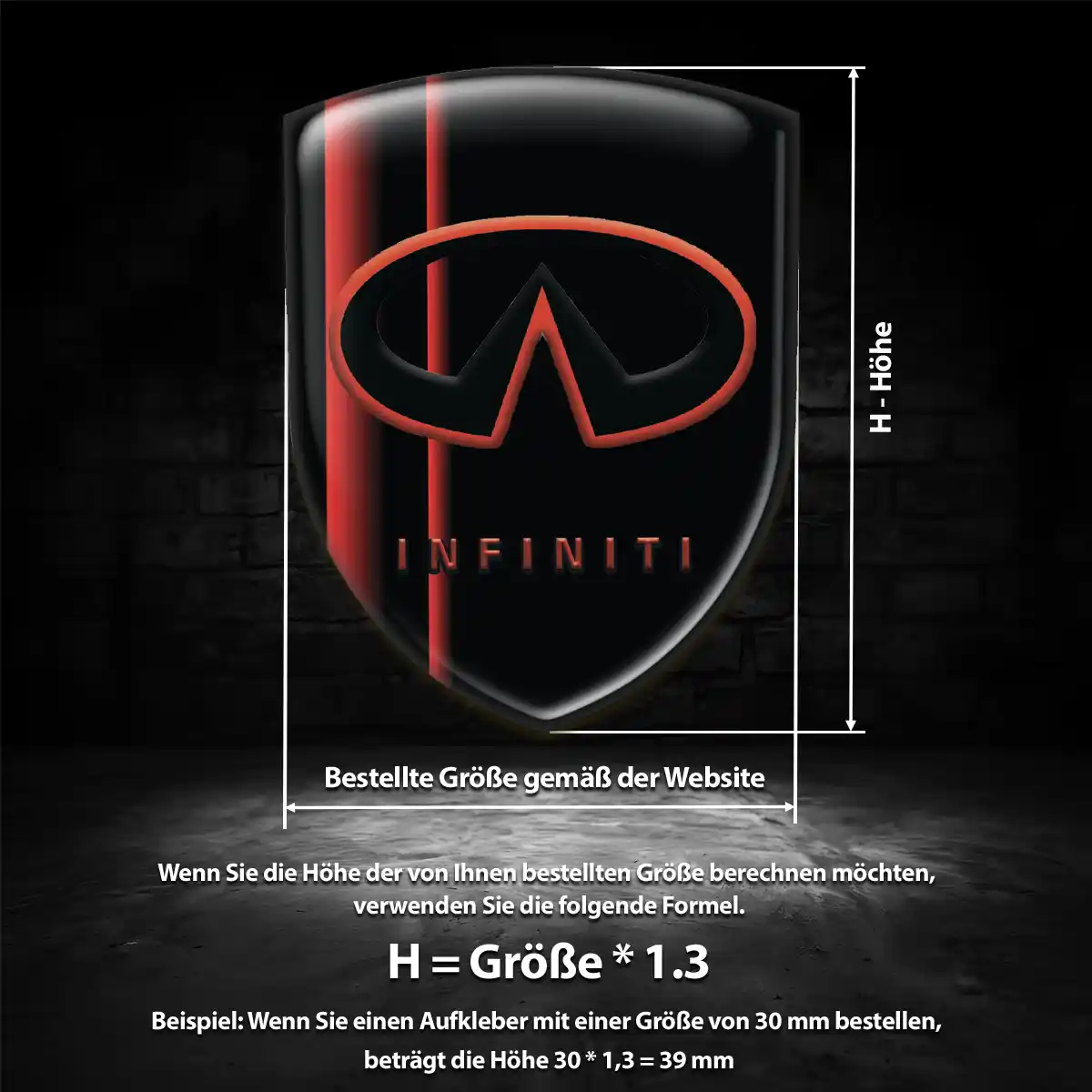 Infiniti 3D Gel Aufkleber Emblem Auto Limitierte Auflage