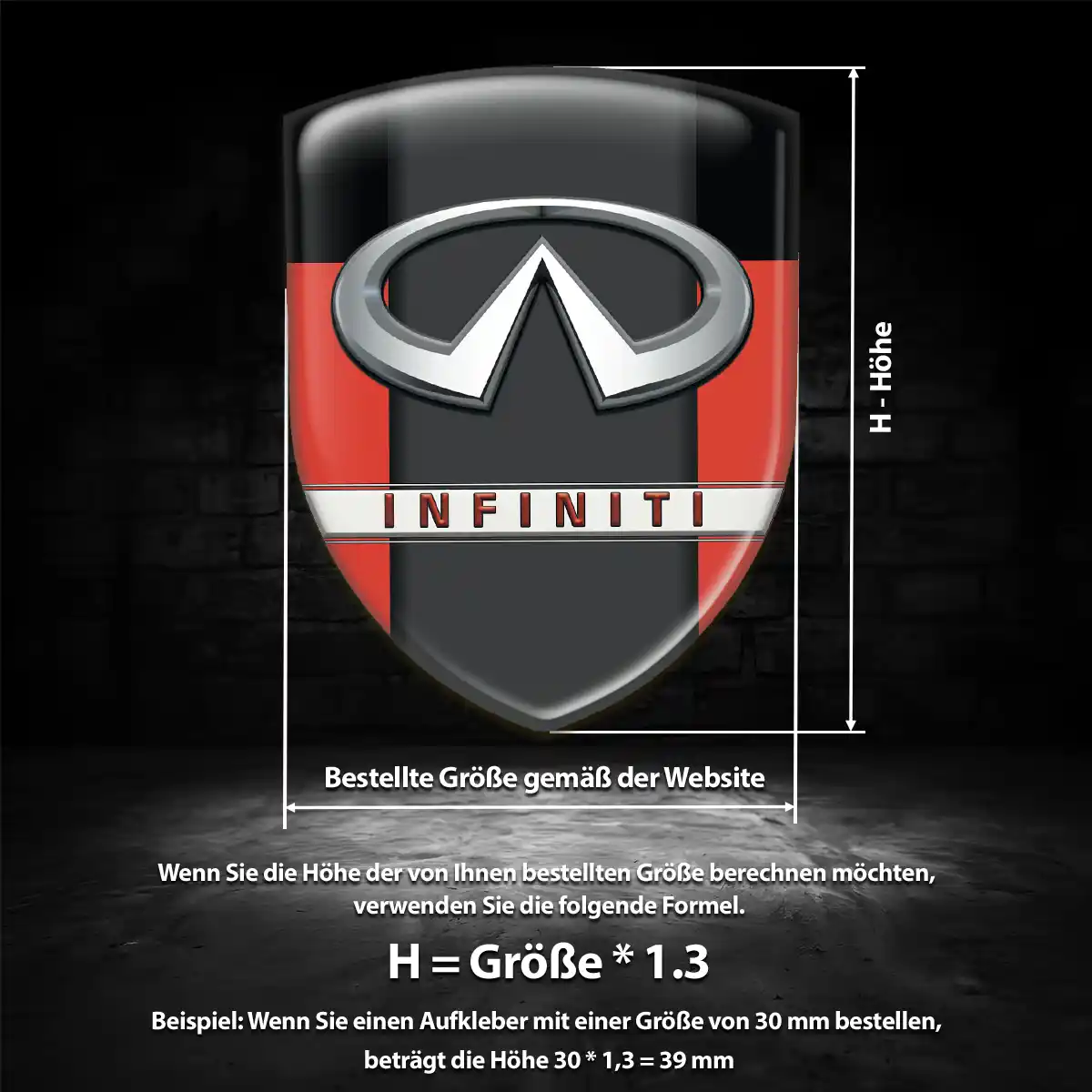 Infiniti 3D Gel Aufkleber Emblem Auto Luxus-Edition