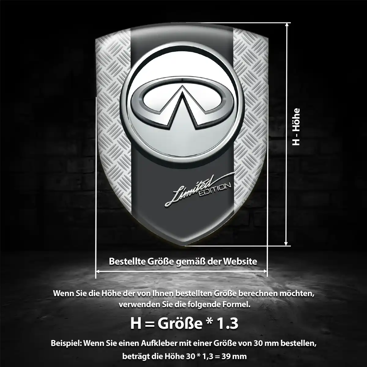 Infiniti 3D Gel Aufkleber Emblem Auto Markenedition