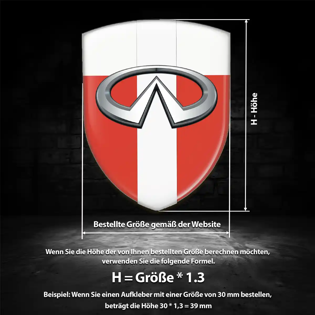 Infiniti 3D Gel Aufkleber Emblem Auto Premium-Edition