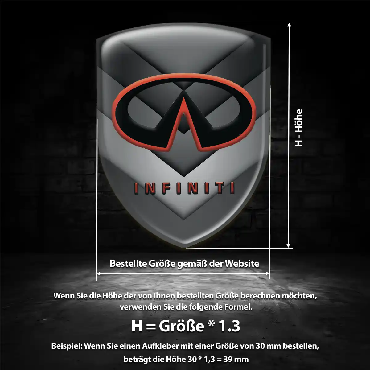Infiniti 3D Gel Aufkleber Emblem Auto Premiumqualität