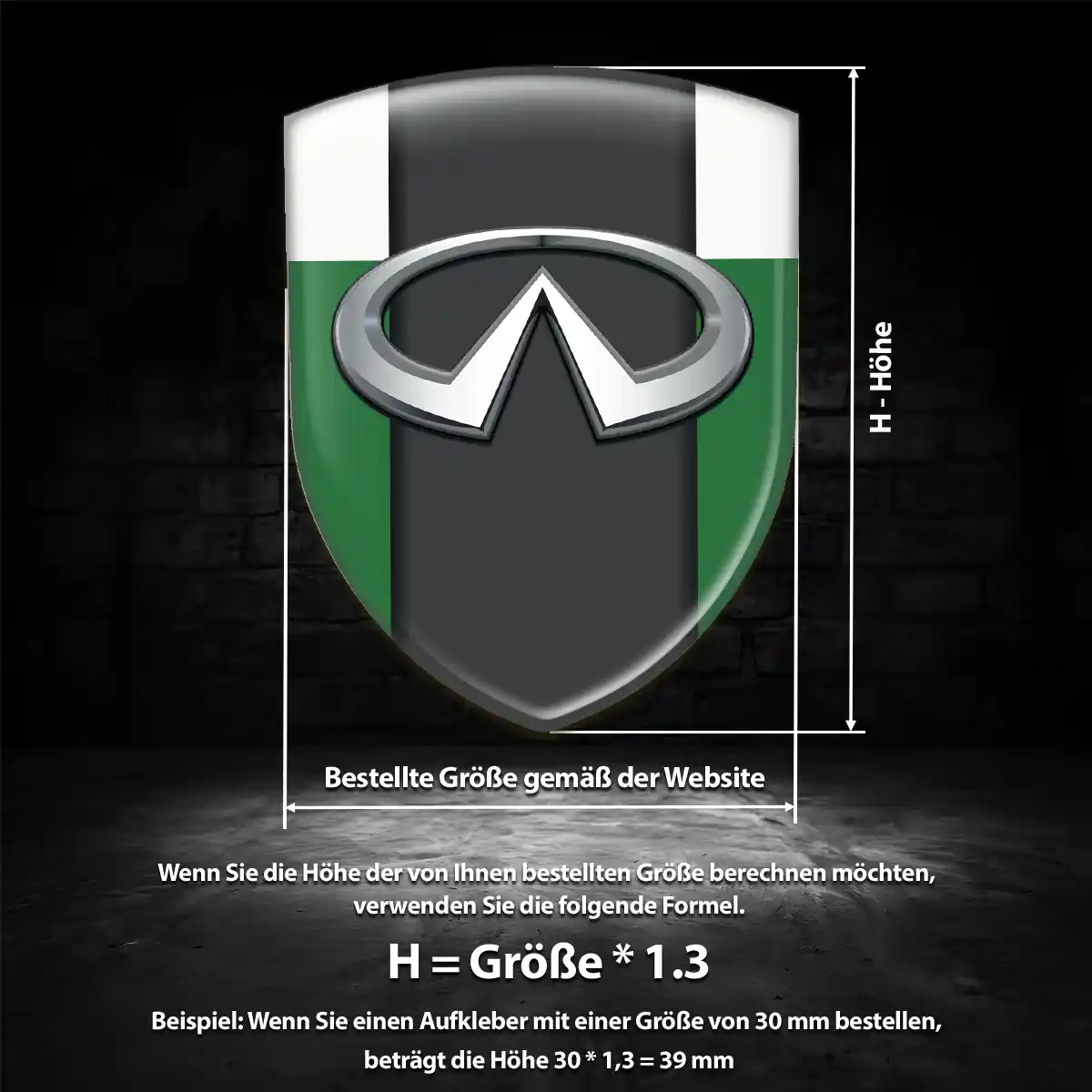 Infiniti 3D Gel Aufkleber Emblem Überzeugende Qualität