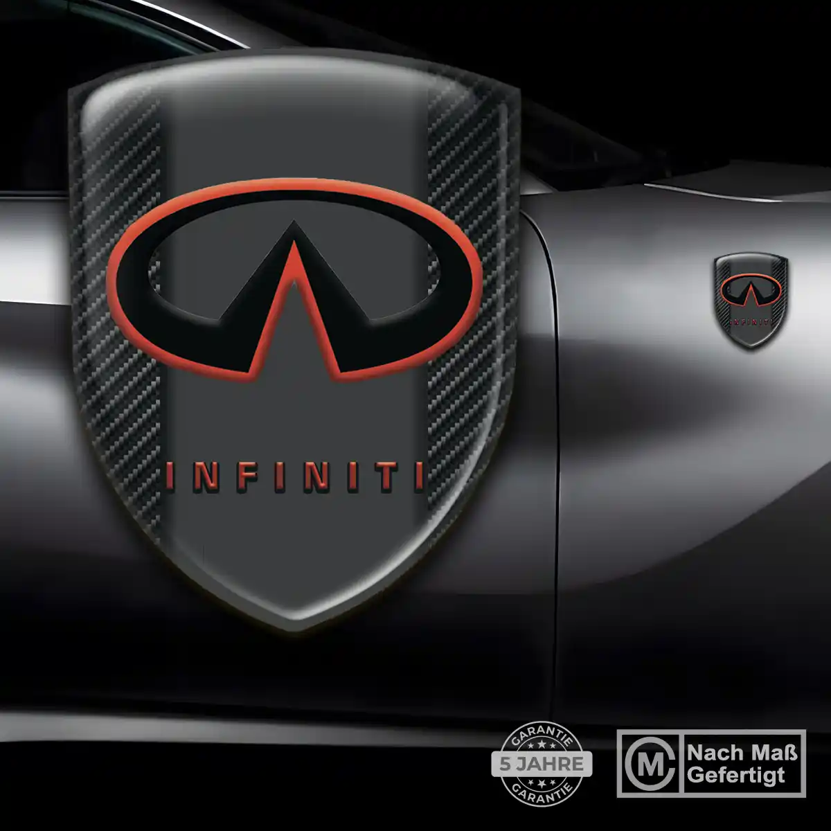 Infiniti 3D Gel Aufkleber Emblem Erstklassige Qualität