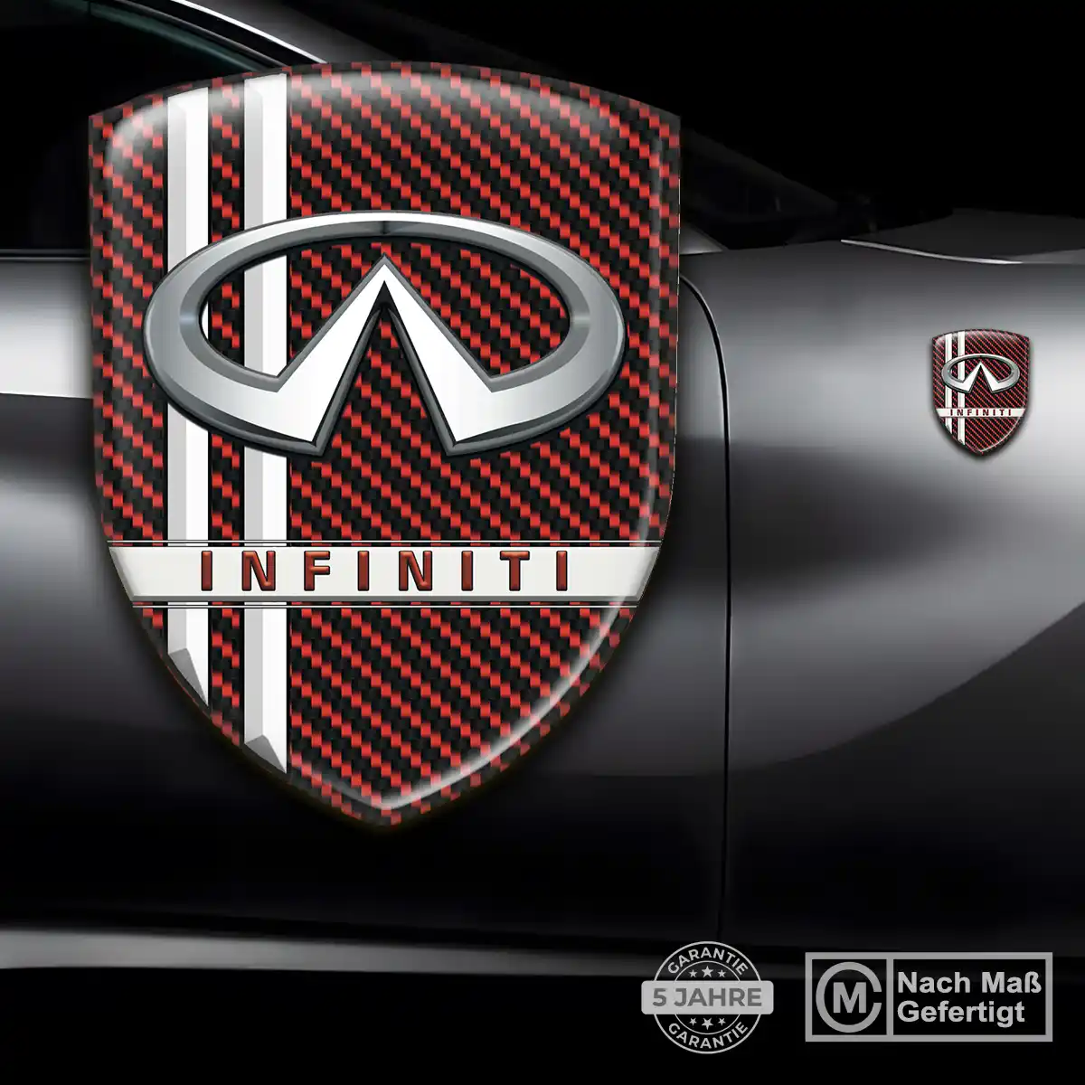 Infiniti 3D Gel Aufkleber Emblem Modernes Design