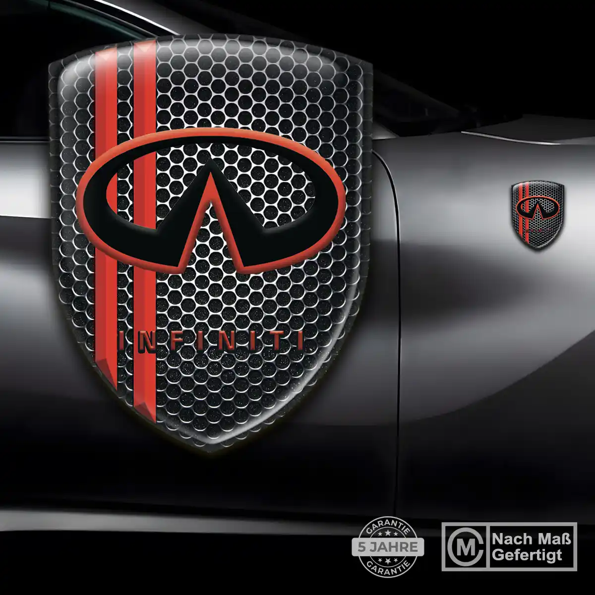 Infiniti 3D Gel Aufkleber Emblem Premiumqualität
