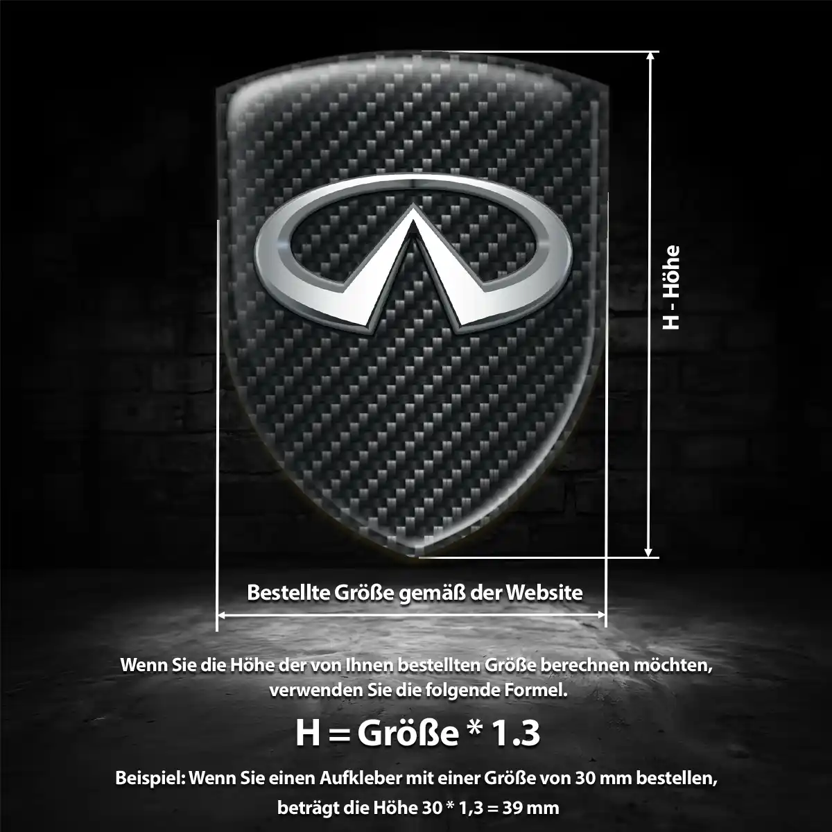 Infiniti 3D Gel Aufkleber Emblem Spitzenqualität