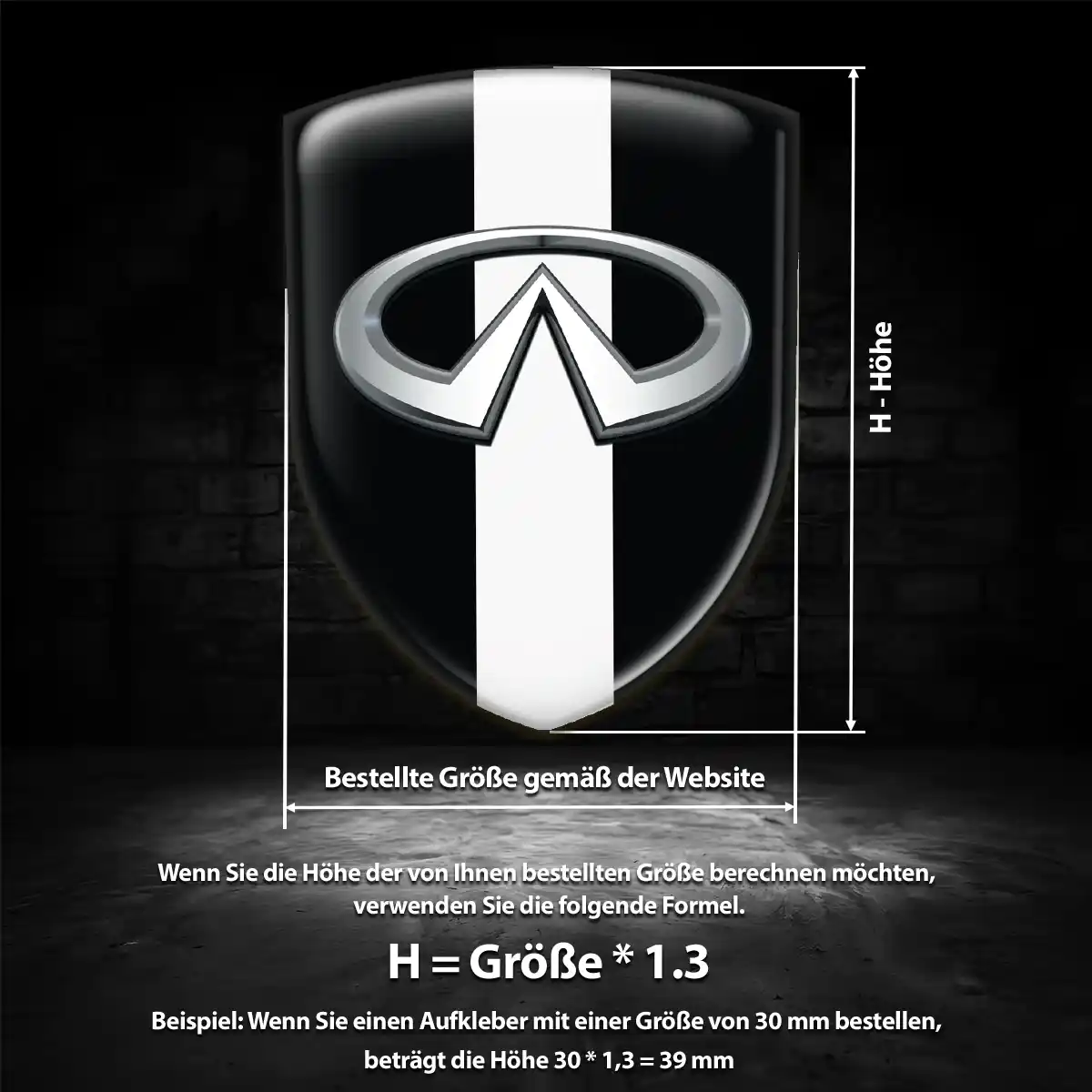 Infiniti 3D Gel Aufkleber Embleme Anspruchsvolles Design