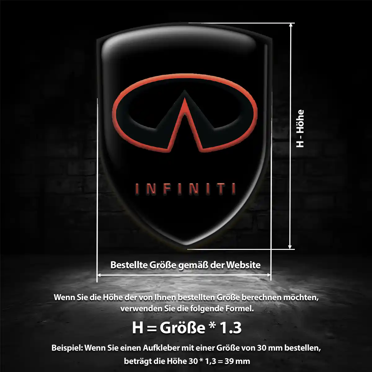 Infiniti 3D Gel Aufkleber Embleme Ausdrucksstarkes Design