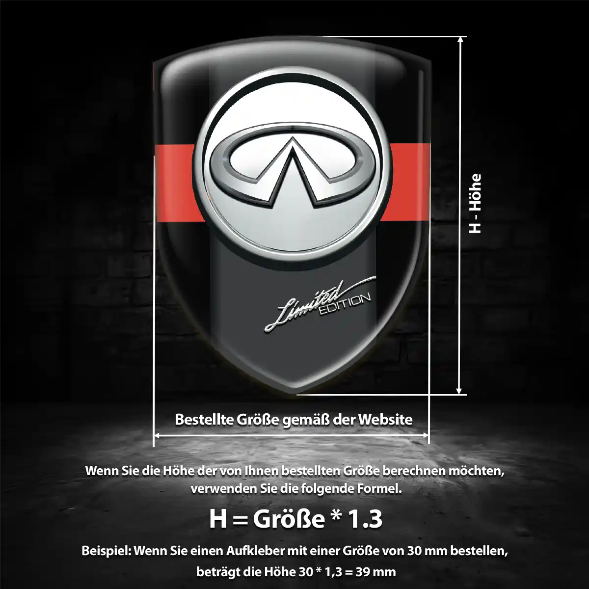 Infiniti 3D Gel Aufkleber Embleme Auto Elegantes Design