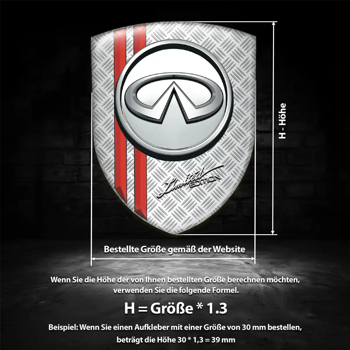 Infiniti 3D Gel Aufkleber Embleme Auto Exterieurdesign