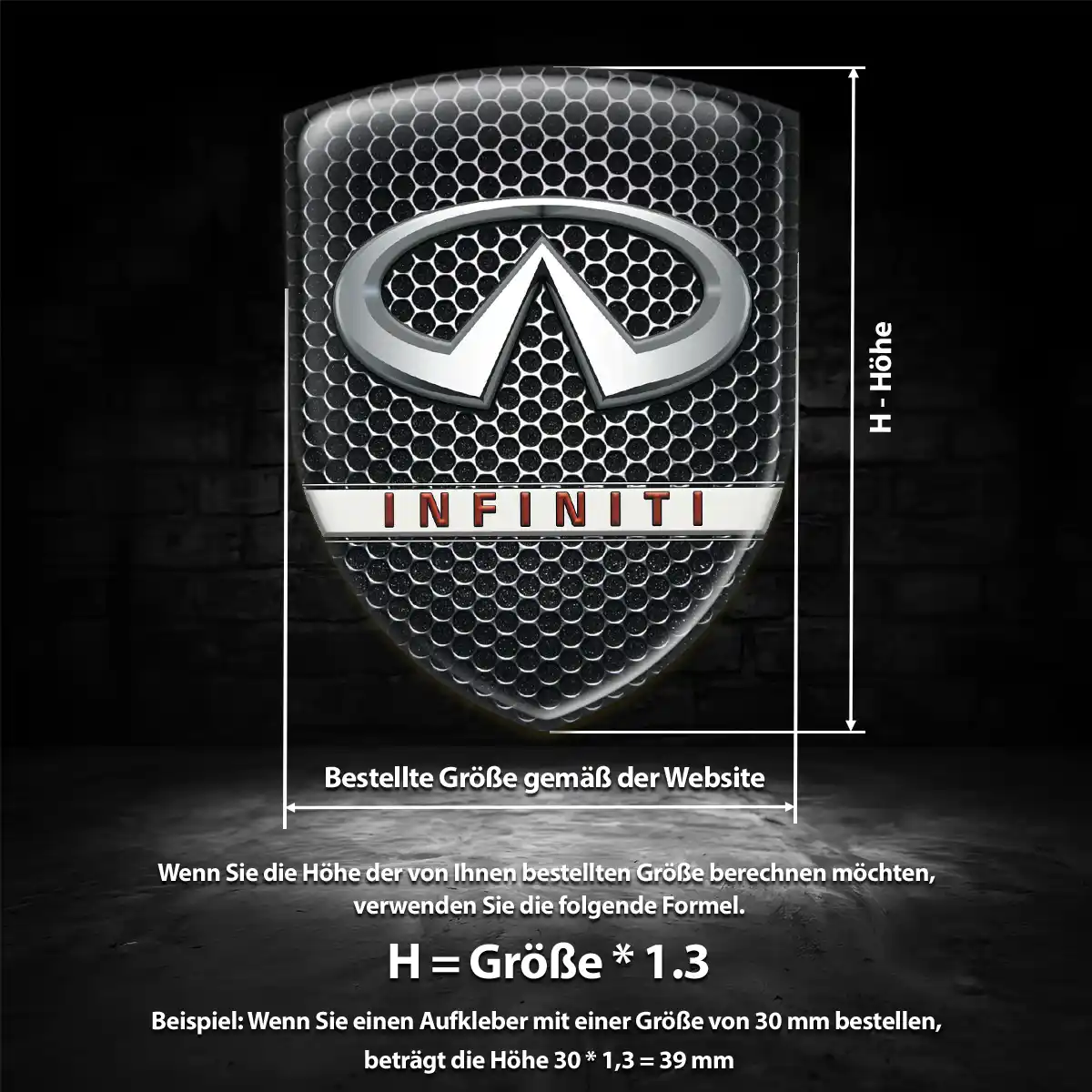 Infiniti 3D Gel Aufkleber Embleme Auto Höchste Qualität