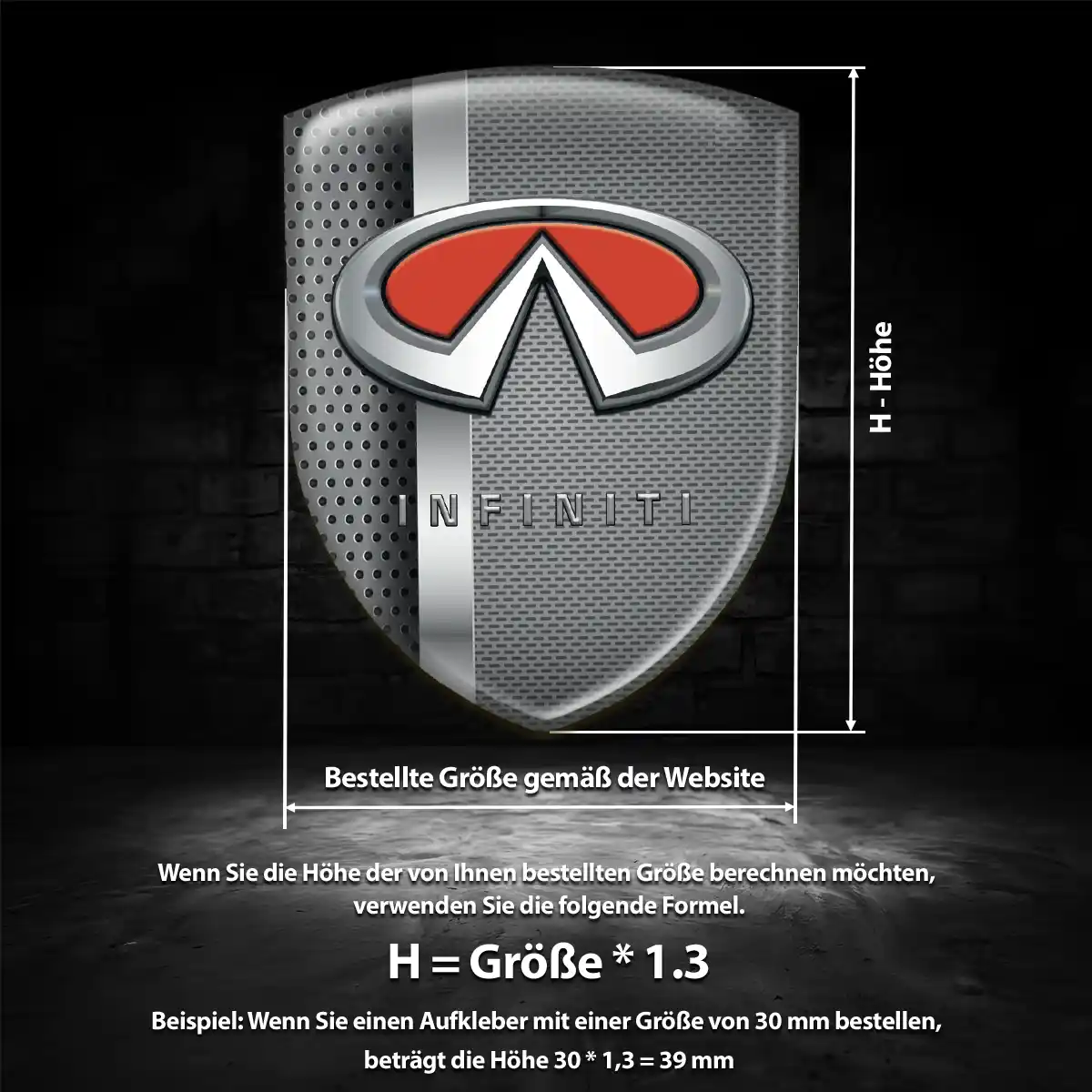 Infiniti 3D Gel Aufkleber Embleme Auto Hohe Qualität