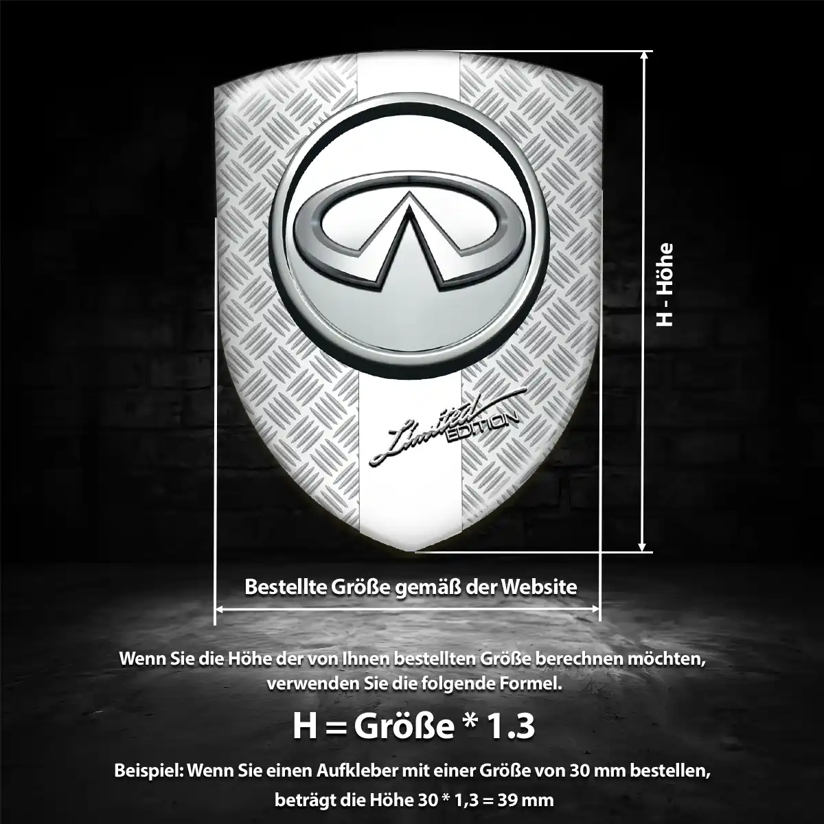 Infiniti 3D Gel Aufkleber Embleme Auto Interieurdesign