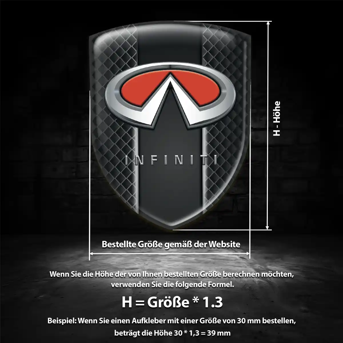 Infiniti 3D Gel Aufkleber Embleme Auto Limitierte Auflage