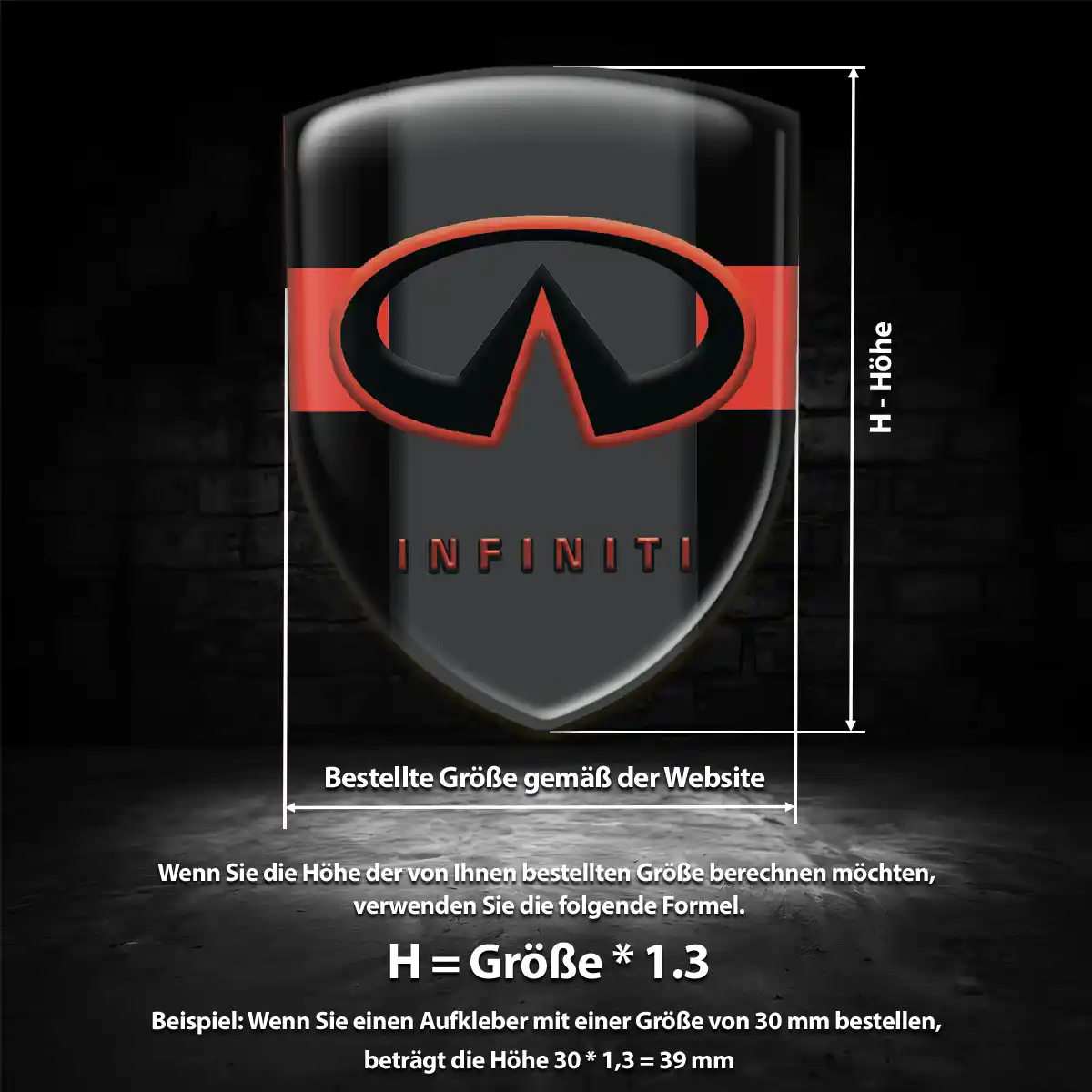 Infiniti 3D Gel Aufkleber Embleme Auto Luxus-Edition