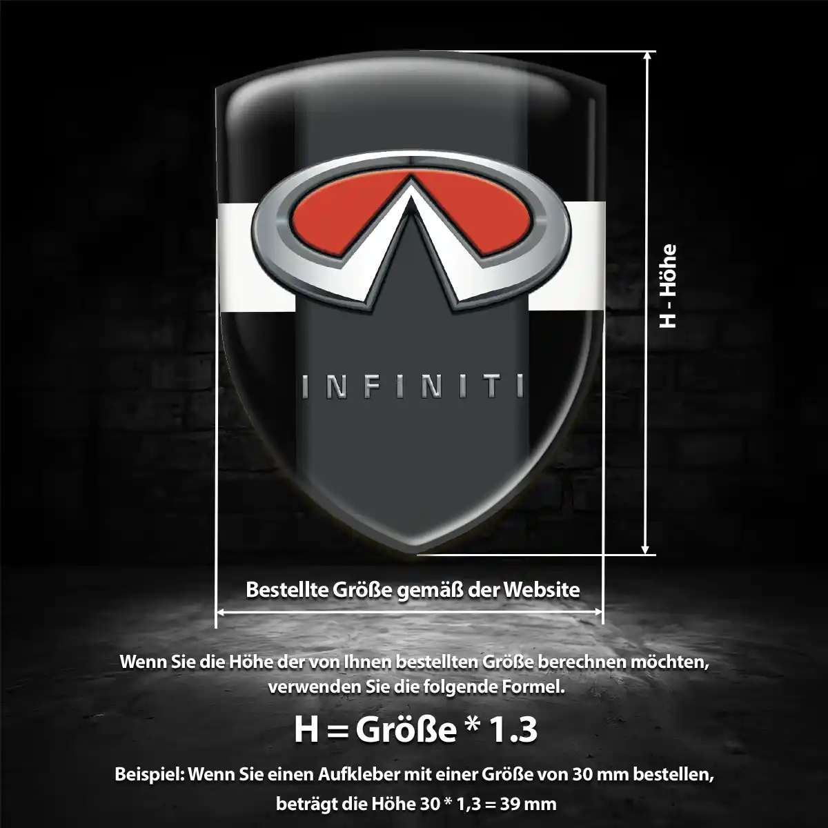 Infiniti 3D Gel Aufkleber Embleme Auto Premium-Edition