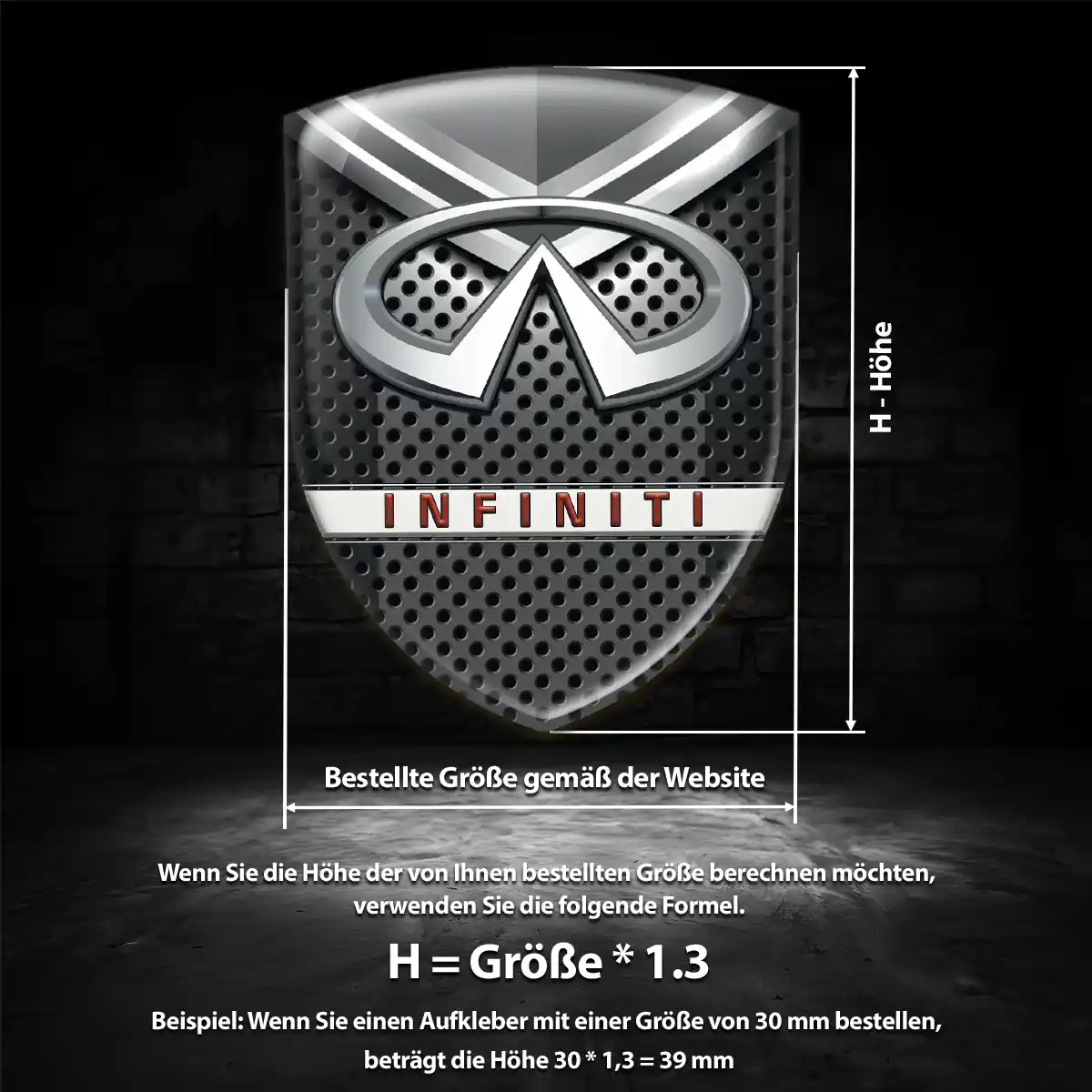 Infiniti 3D Gel Aufkleber Embleme Auto Premiumqualität