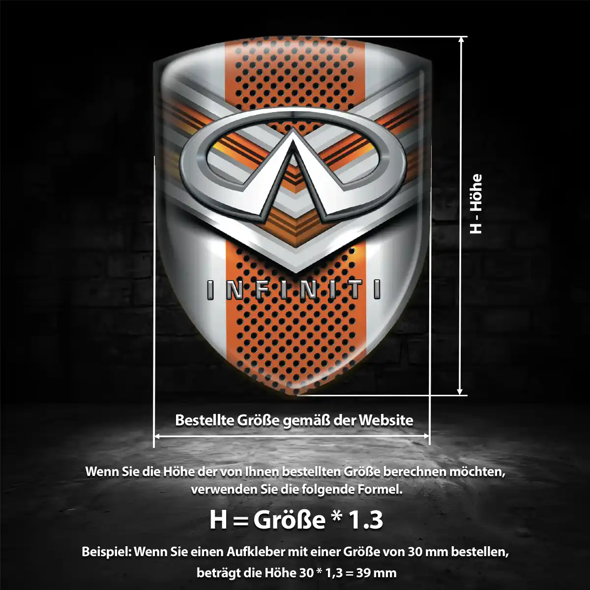 Infiniti 3D Gel Aufkleber Embleme Auto Spitzenqualität