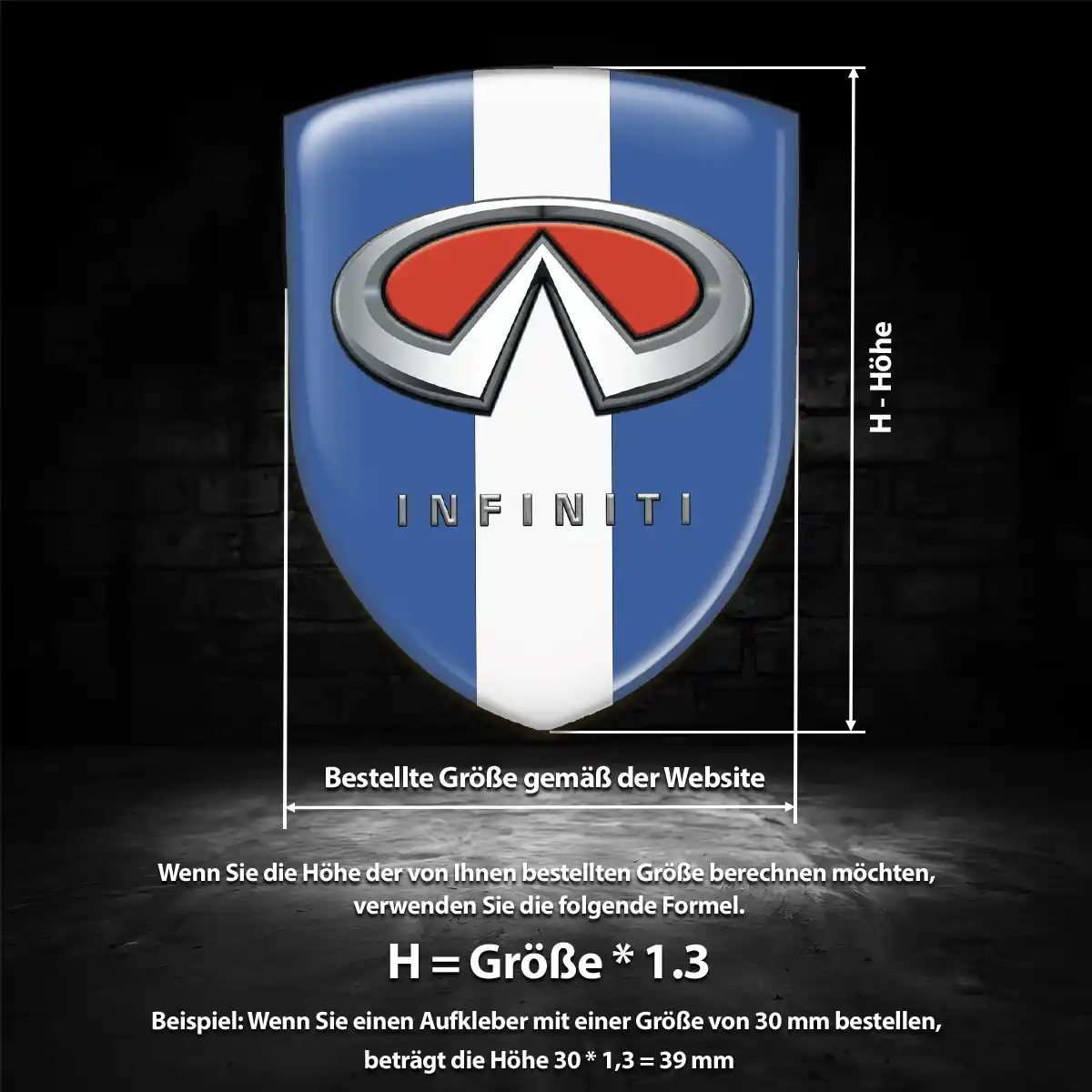 Infiniti 3D Gel Aufkleber Embleme Auto Stilvolles Design
