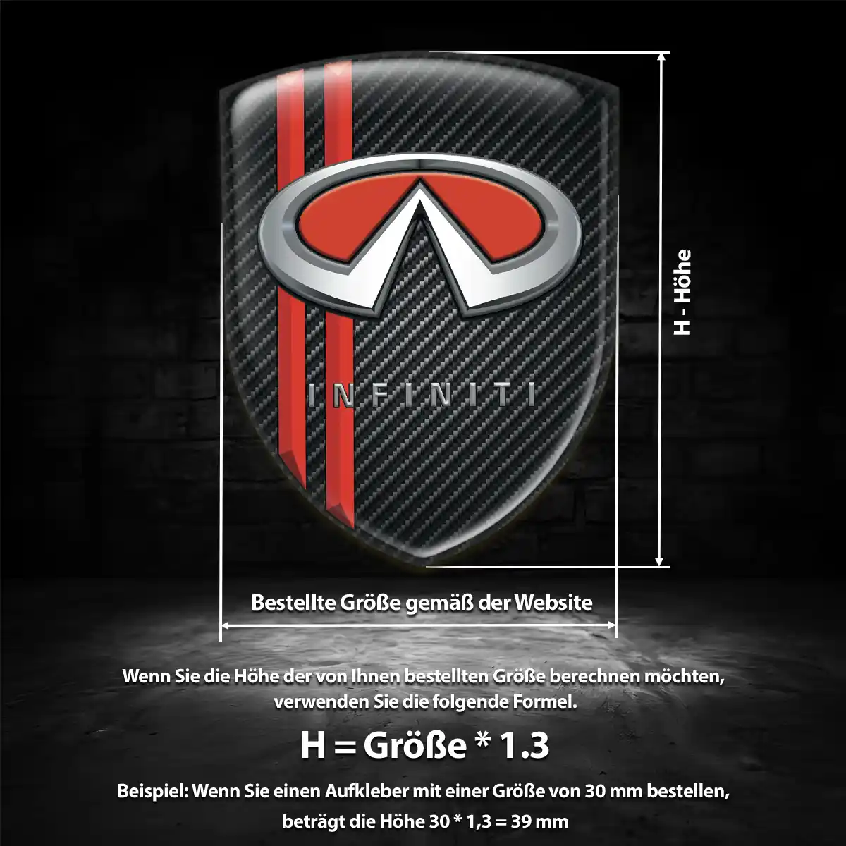 Infiniti 3D Gel Aufkleber Embleme Auto Tuningfahrzeug