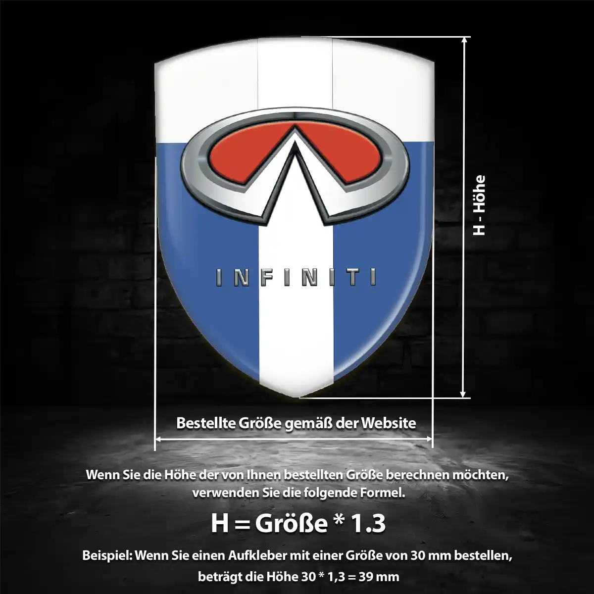 Infiniti 3D Gel Aufkleber Embleme Überzeugende Qualität