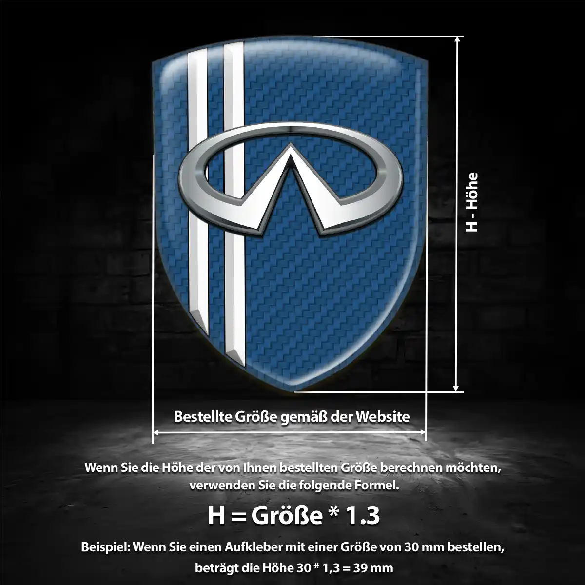Infiniti 3D Gel Aufkleber Embleme Elegantes Design