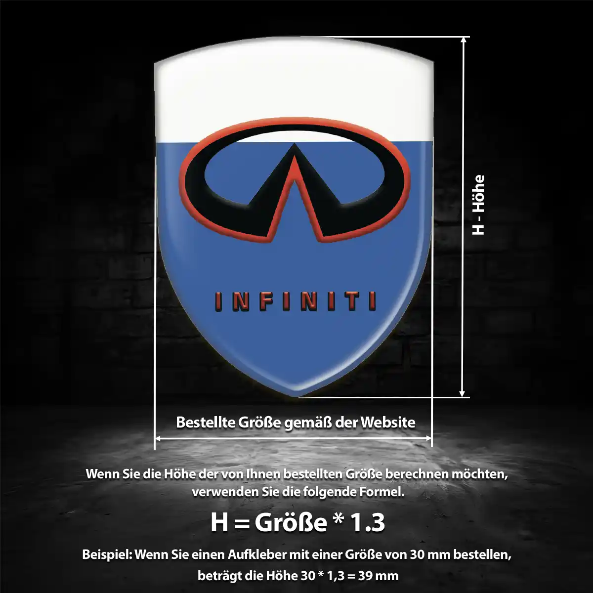 Infiniti 3D Gel Aufkleber Embleme Höchste Qualität