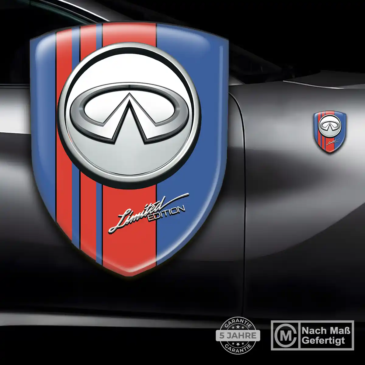 Infiniti 3D Gel Aufkleber Embleme Limitierte Auflage
