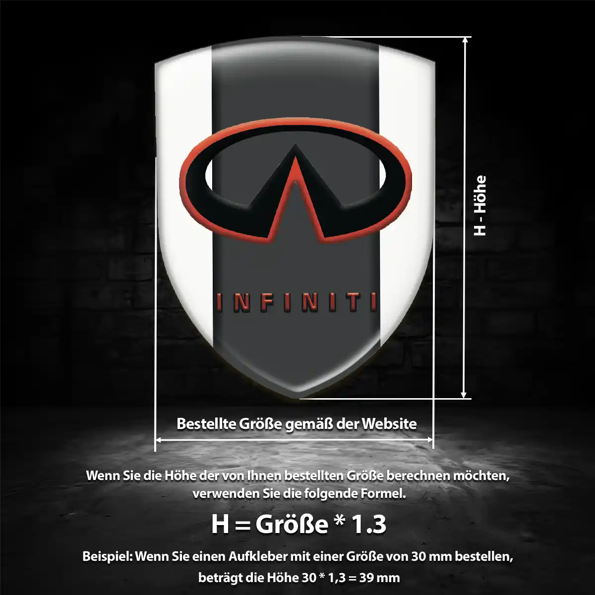 Infiniti 3D Gel Aufkleber Embleme Premium-Edition
