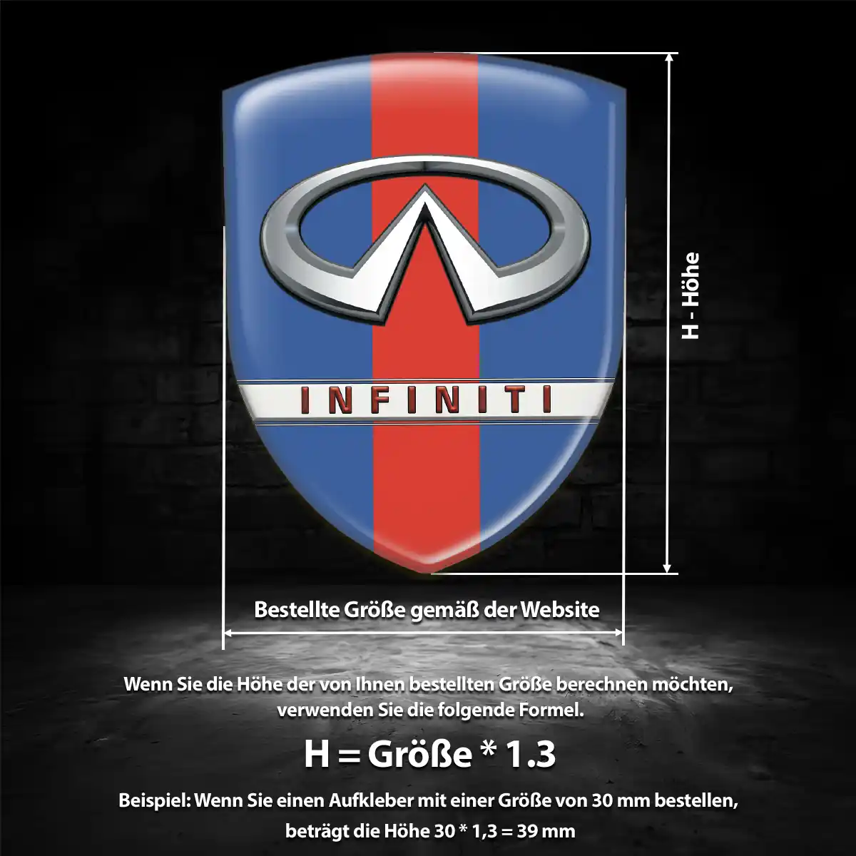 Infiniti 3D Gel Aufkleber Embleme Premiumqualität