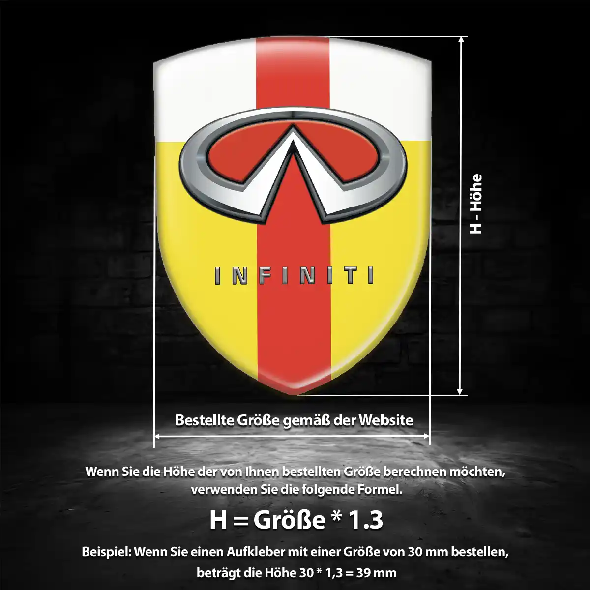 Infiniti 3D Gel Aufkleber Embleme Spitzenqualität