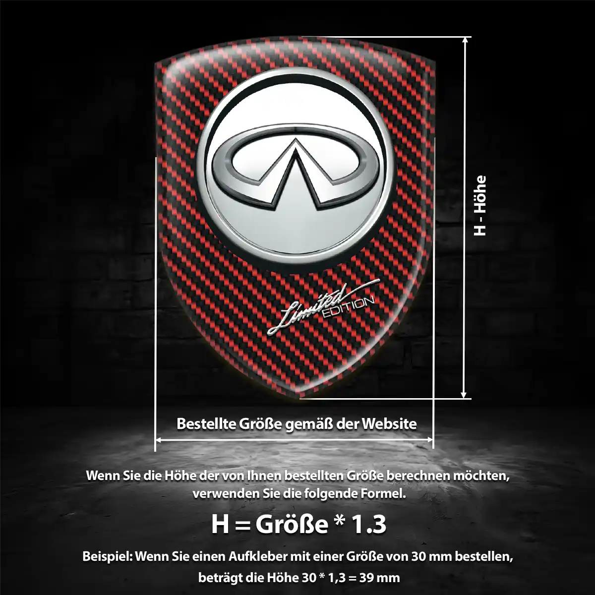 Infiniti 3D Gel Aufkleber Premium-Edition