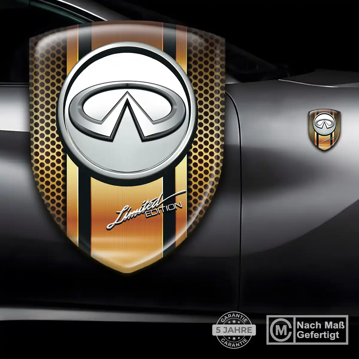 Infiniti 3D Gel Aufkleber Silikon Ausdrucksstarkes Design