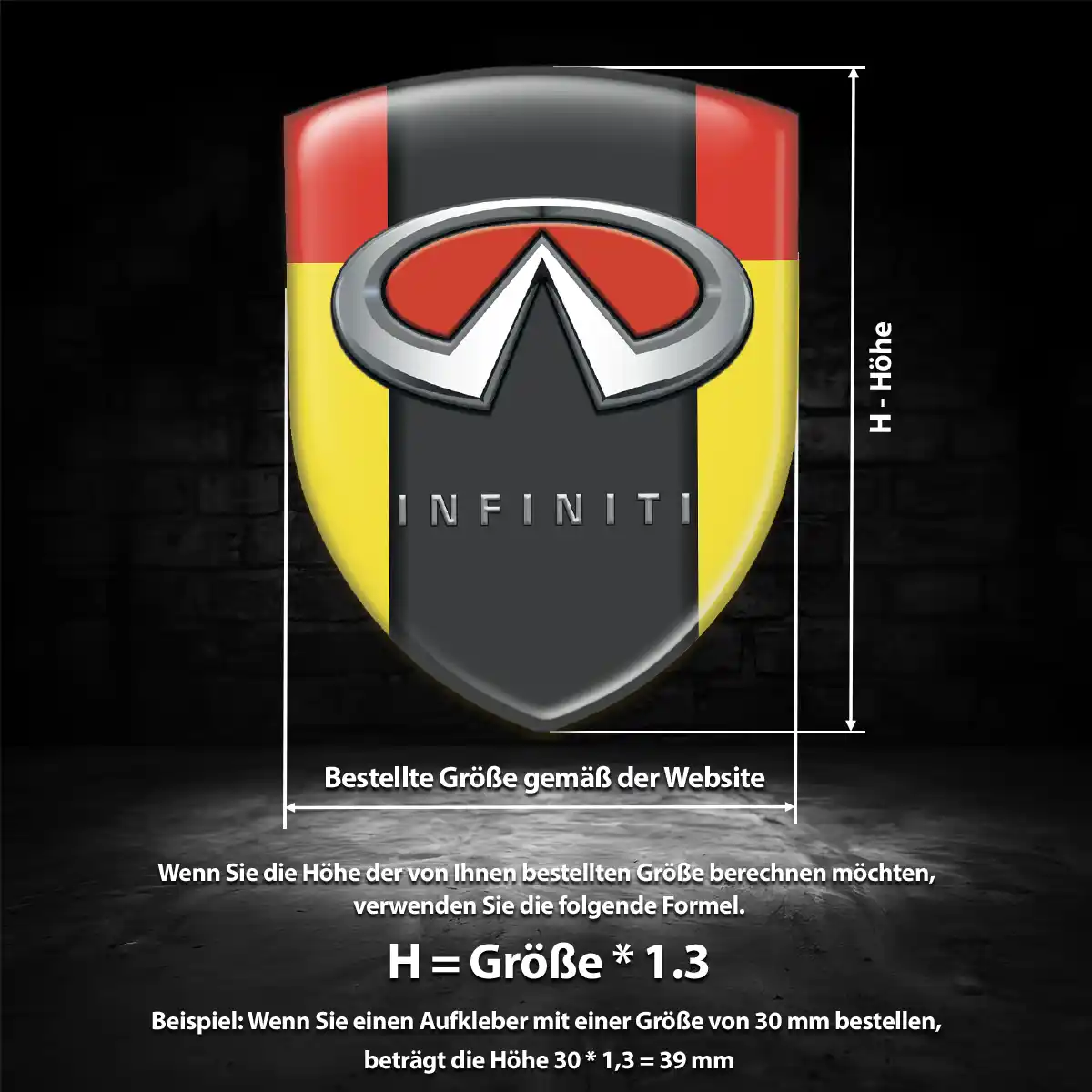 Infiniti 3D Gel Aufkleber Silikon Auto Luxus-Edition