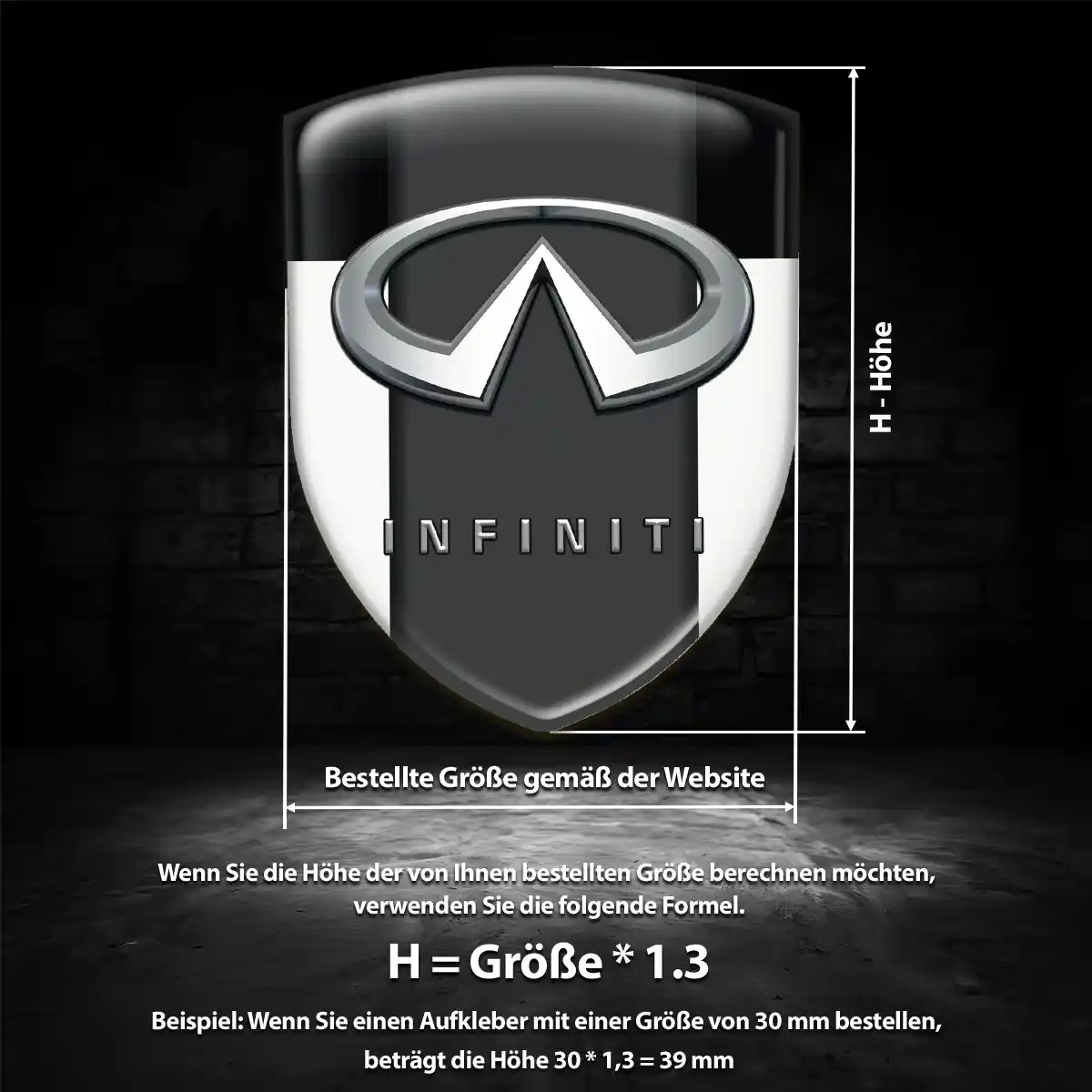 Infiniti 3D Gel Aufkleber Silikon Überzeugende Qualität