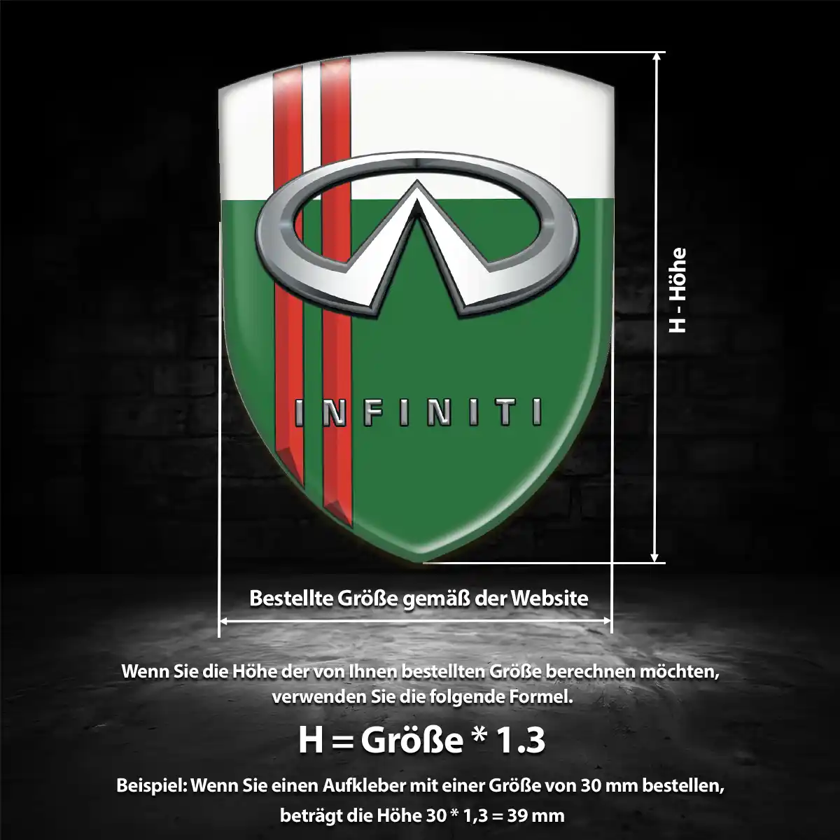 Infiniti 3D Gel Aufkleber Silikon Höchste Qualität